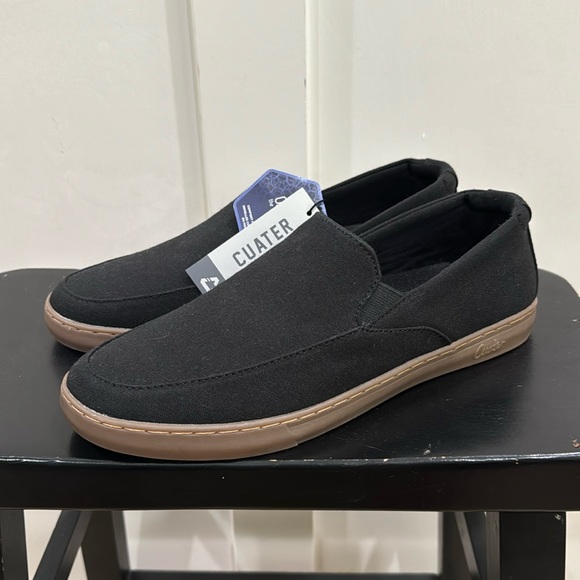 Cuater By Travis Mathew Mens Tracers Slip On Sneakers Sze 10 Black Canvas Shoes - Picture 1 of 9